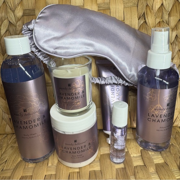 Wendy Bellissimo Other - Wendy Bellissimo Lavender & Chamomile Sleep Set wash creams candle oil mist mask